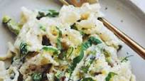 Baked Goat Cheese Pasta with Asparagus, Peas, Mint & Basil Baked Goat Cheese Pasta with Asparagus, Peas, Mint & Basil