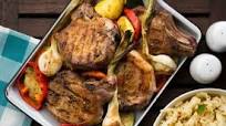 Smoky Pork Chops with Honey-Mustard Glaze and Pasta Smoky Pork Chops with Honey-Mustard Glaze and Pasta