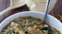 Ginisang Munggo at Chicharon (Mung Bean Soup with Pork Cracklings) Ginisang Munggo at Chicharon (Mung Bean Soup with Pork Cracklings)