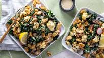 Cauliflower Kale Caesar with Crispy Butter Beans and Walnuts Cauliflower Kale Caesar with Crispy Butter Beans and Walnuts