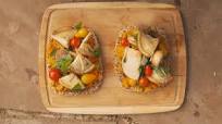 Roasted Pumpkin, Pickled Mushrooms and Bruschetta Roasted Pumpkin, Pickled Mushrooms and Bruschetta