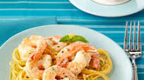 Creamy Pesto Shrimp Linguine Creamy Pesto Shrimp Linguine