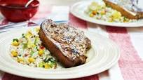 Jerk pork chops with coconut rice Jerk pork chops with coconut rice