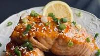 Air Fryer Salmon with Spicy Peach Glaze Air Fryer Salmon with Spicy Peach Glaze