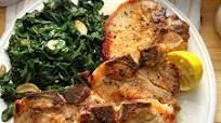 Sauteed Pork Chops with Garlic Spinach Sauteed Pork Chops with Garlic Spinach