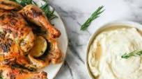 French Roasted Chicken and Cheesy Mashed Potatoes French Roasted Chicken and Cheesy Mashed Potatoes