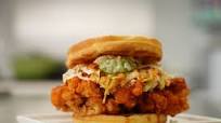 Nashville Hot Chicken and Waffle Sandwich Nashville Hot Chicken and Waffle Sandwich