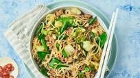 Family Fave Pork Noodles with Peas, Beans & Cabbage Family Fave Pork Noodles with Peas, Beans & Cabbage