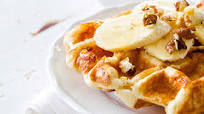 Banana Bread Waffles Banana Bread Waffles