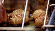 Pork Loin and Crackling with Hassel Back Potatoes Pork Loin and Crackling with Hassel Back Potatoes