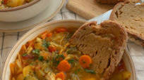 Easy Instant Pot Lemon Chicken and Veggie Soup (gluten free + dairy free) Easy Instant Pot Lemon Chicken and Veggie Soup (gluten free + dairy free)