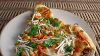 Thai Chicken Pizza with Spicy Peanut Sauce Thai Chicken Pizza with Spicy Peanut Sauce