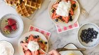 Red, White and Blue Waffles Red, White and Blue Waffles