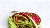 Beet Hummus Toast with Peas Beet Hummus Toast with Peas