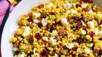 Turmeric Couscous with Feta, Dried Cranberries & Pecans Turmeric Couscous with Feta, Dried Cranberries & Pecans