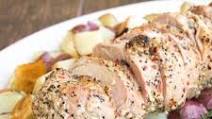 One Pan Pork Tenderloin with Asparagus & Potatoes One Pan Pork Tenderloin with Asparagus & Potatoes