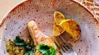 Crispy Salmon With Tomatillo Salsa Crispy Salmon With Tomatillo Salsa