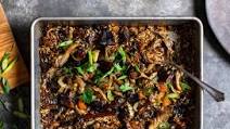 Sweet Spiced Mushroom and Apricot Pilaf Sweet Spiced Mushroom and Apricot Pilaf