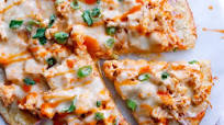The Easiest Buffalo Chicken Cauliflower Crust Pizza The Easiest Buffalo Chicken Cauliflower Crust Pizza