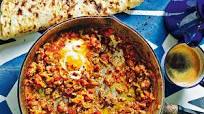Lamb mince menemen (Turkish-style eggs with tomato, green chilli and mince) Lamb mince menemen (Turkish-style eggs with tomato, green chilli and mince)