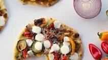 Roasted Vegetable and Pesto Flatbread Pizzas Roasted Vegetable and Pesto Flatbread Pizzas