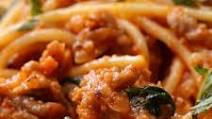 Tomato Basil Sausage Spaghetti Recipe by Tasty Tomato Basil Sausage Spaghetti Recipe by Tasty