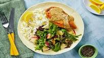Creamy Chive Chicken with Lemony Rice and a Dijon-Apple Salad Creamy Chive Chicken with Lemony Rice and a Dijon-Apple Salad