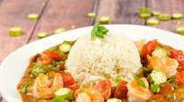 New Orleans Shrimp Gumbo With Fresh Okra, Rice, and Green Bell Pepper New Orleans Shrimp Gumbo With Fresh Okra, Rice, and Green Bell Pepper