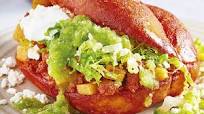 Pambazo de papa con chorizo Pambazo de papa con chorizo