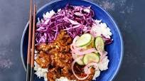 Malaysian Satay Beef with Pickled Veggies and Rice Malaysian Satay Beef with Pickled Veggies and Rice