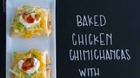 Baked Chicken Chimichangas with Guilt-Free Cheesy Sauce Baked Chicken Chimichangas with Guilt-Free Cheesy Sauce
