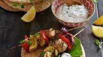 Greek Lemon Chicken Skewers with Tzatziki Sauce Greek Lemon Chicken Skewers with Tzatziki Sauce