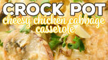 Crock Pot Cheesy Chicken Cabbage Casserole (Low Carb) Crock Pot Cheesy Chicken Cabbage Casserole (Low Carb)