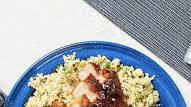 Cherry Balsamic Pork Chops with Garlic Herb Couscous and Roasted Broccoli Cherry Balsamic Pork Chops with Garlic Herb Couscous and Roasted Broccoli