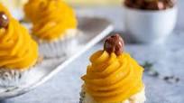 Mini cupcake di pesce con crema di zucca Mini cupcake di pesce con crema di zucca
