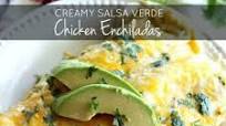 Creamy Salsa Verde Chicken Enchiladas Creamy Salsa Verde Chicken Enchiladas