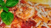 Fettuccine con camarones Fettuccine con camarones