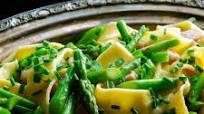 Asparagus on Egg Noodles and Guanciale Asparagus on Egg Noodles and Guanciale