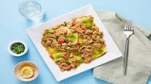 Chicken Sausage & Spinach Ricotta Ravioli with Tomato & Lemon Chicken Sausage & Spinach Ricotta Ravioli with Tomato & Lemon