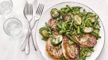 pork chops with zucchini & asparagus pork chops with zucchini & asparagus