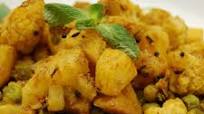 Aloo Gobi ~ A dry Indian curry of Cauliflower, Potato & Peas Aloo Gobi ~ A dry Indian curry of Cauliflower, Potato & Peas