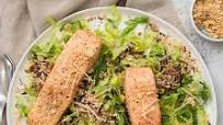 Grilled Salmon Caesar Chopped Kit with Wild Rice Grilled Salmon Caesar Chopped Kit with Wild Rice