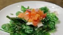Rasika’s Palak Chaat - Fried Spinach with a Yogurt Sauce Rasika’s Palak Chaat - Fried Spinach with a Yogurt Sauce