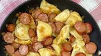 Pierogies and Kielbasa Pierogies and Kielbasa