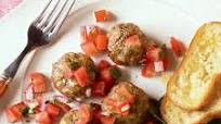 Italian Meatballs with Bruschetta Italian Meatballs with Bruschetta
