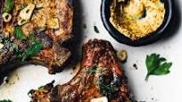 Grilled Bone-In Pork Chops with Garlic Butter Grilled Bone-In Pork Chops with Garlic Butter