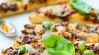 One-Hour Sun-dried Tomato, Basil, and Mozzarella Focaccia Bread One-Hour Sun-dried Tomato, Basil, and Mozzarella Focaccia Bread