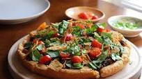 Vegan taco pizza with black beans Vegan taco pizza with black beans
