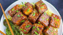 Soy-Brown Sugar Glazed Pan-fried Tofu Soy-Brown Sugar Glazed Pan-fried Tofu