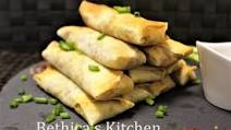Baked Veggie Spring Rolls with Indian Fusion Style Baked Veggie Spring Rolls with Indian Fusion Style